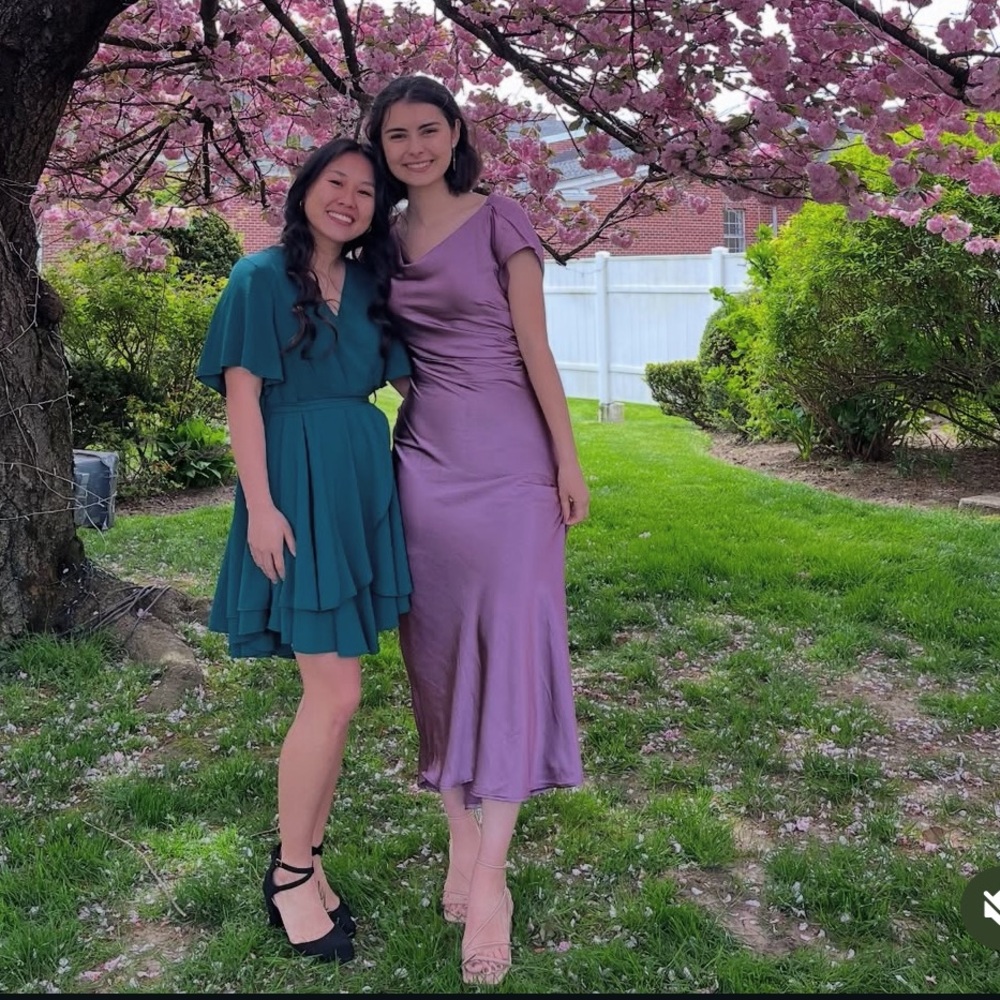 Purple satin Dress